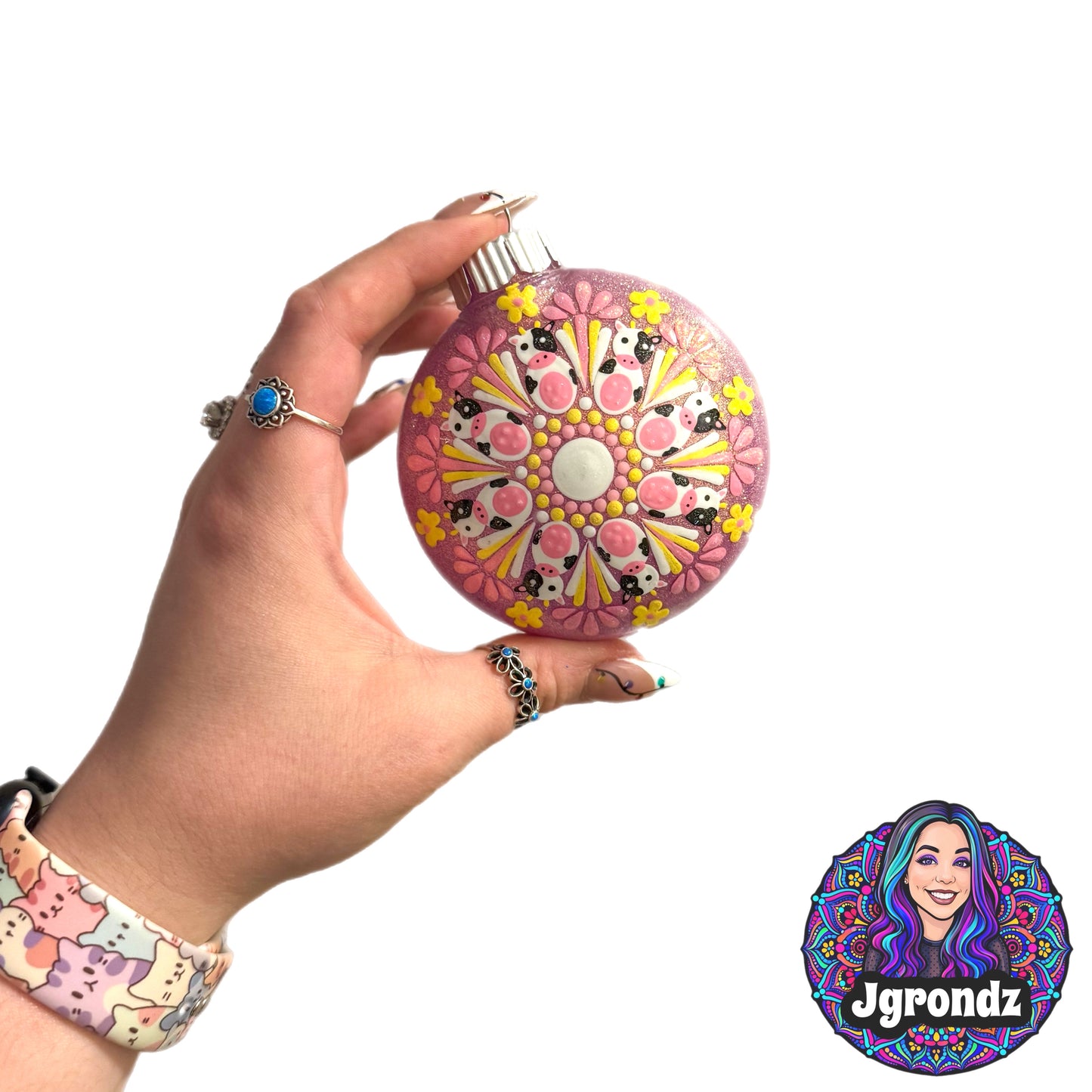 3” Cow Mandala Ornament