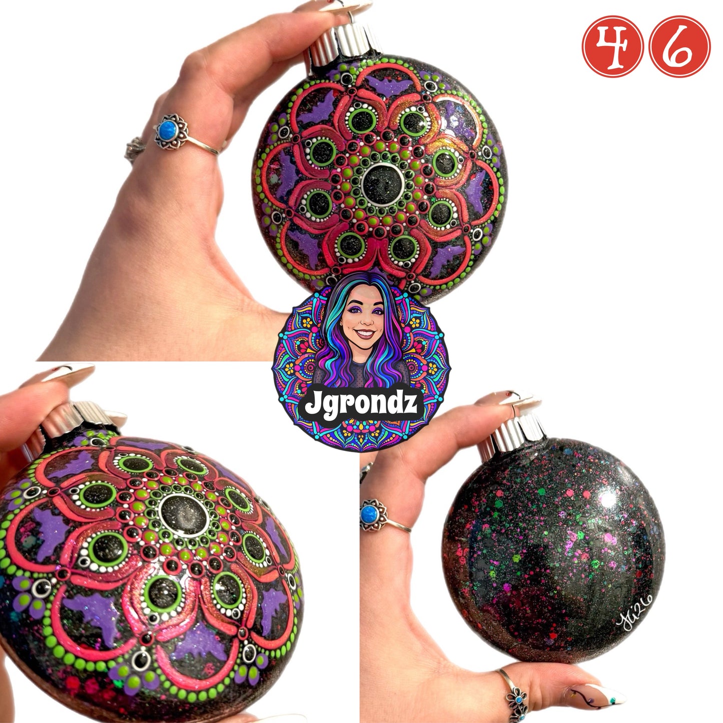 3” Halloween Mandala Ornament