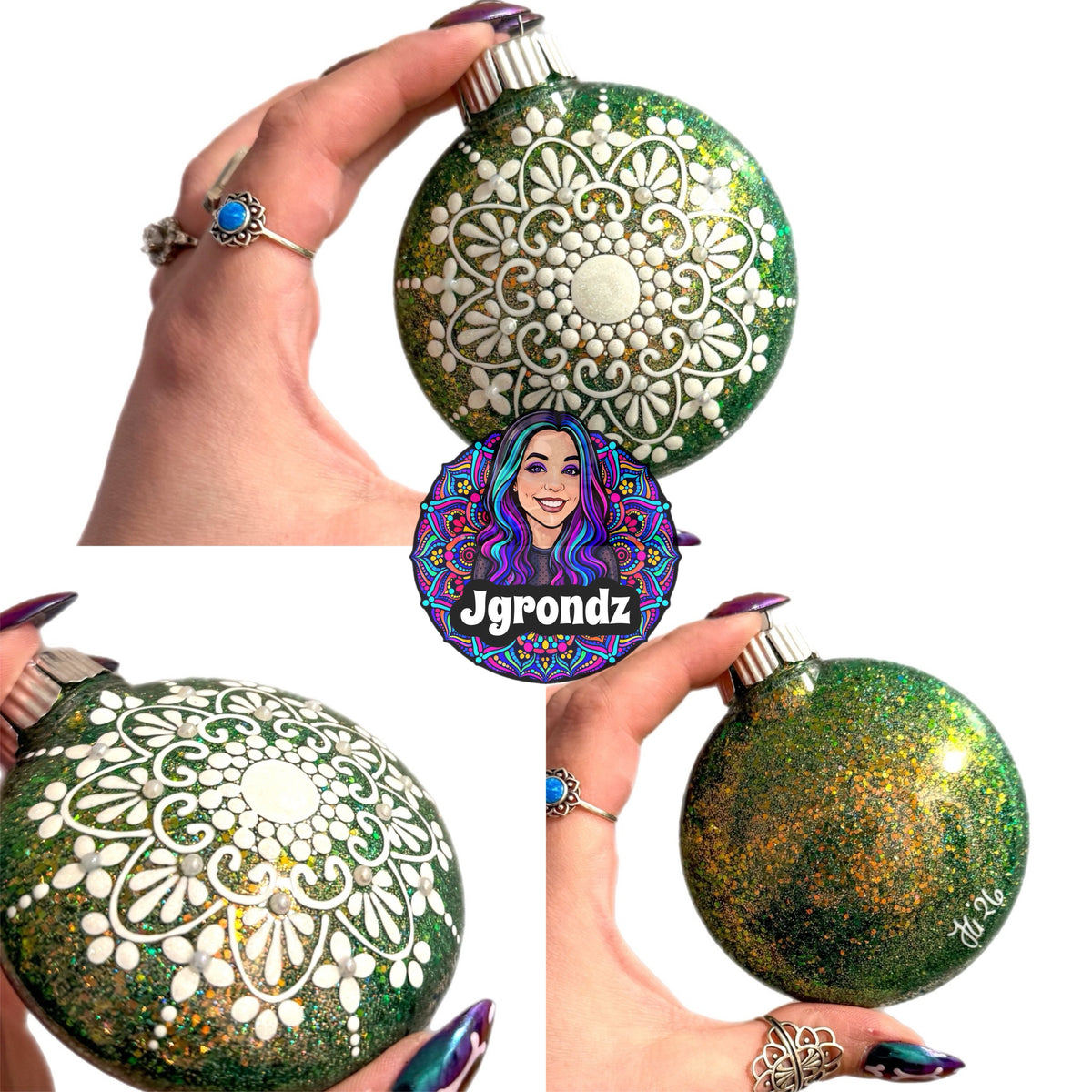 3” Snowflake Mandala Ornament