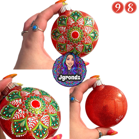 3” Christmas Tree Mandala Ornament