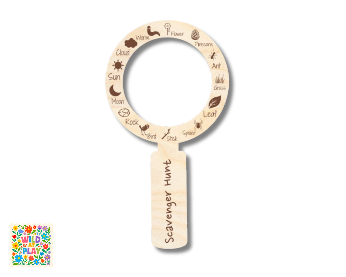 Unfinished Wood Explorer Scavenger Hunt Magnifying Glass | Wild at Play | 1pc |  8" | 1/4" Wood | DIY Craft Cutout |