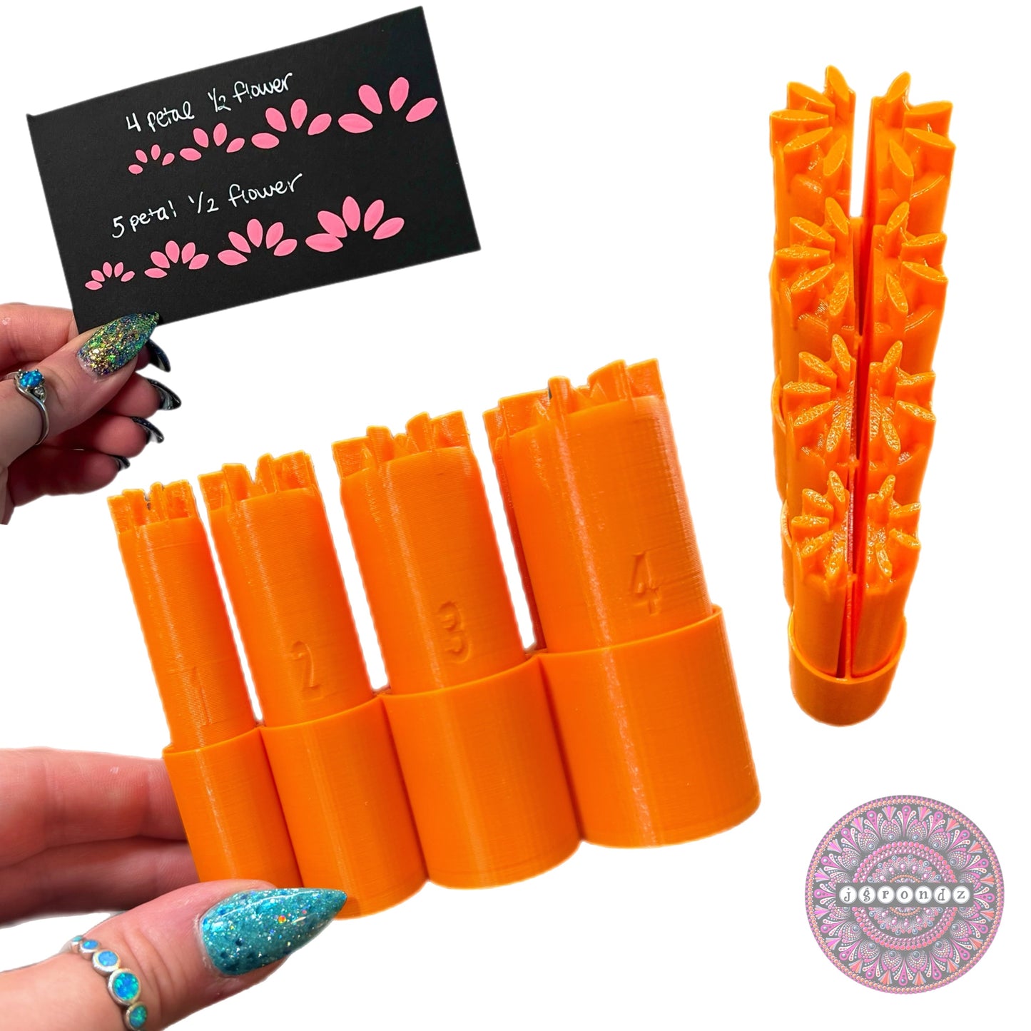 4&5 petal HALF Flower Dotting Tools