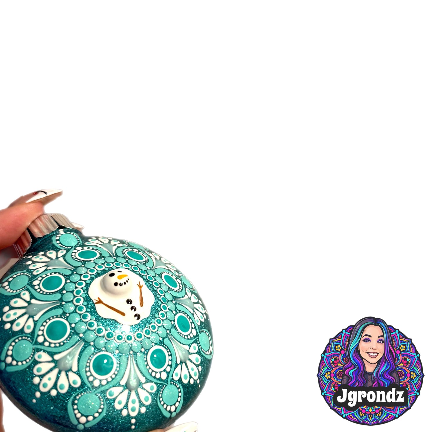 3” Melted Snowman Mandala Ornament