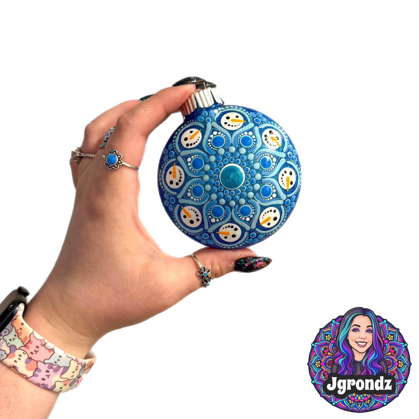 3” Snowman Mandala Ornament