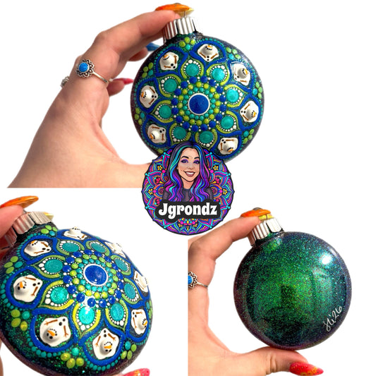 3” Melting Snowman Mandala Ornament