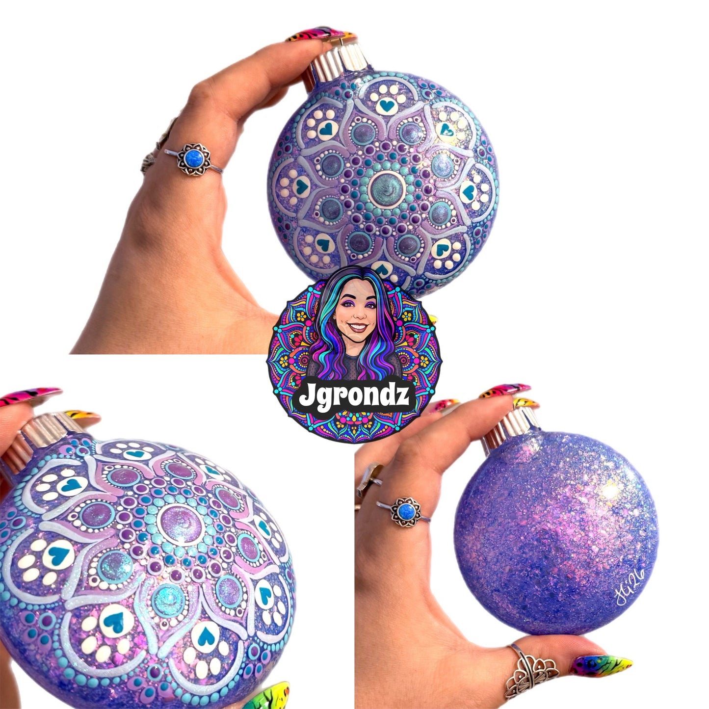 3” Paw Mandala Ornament
