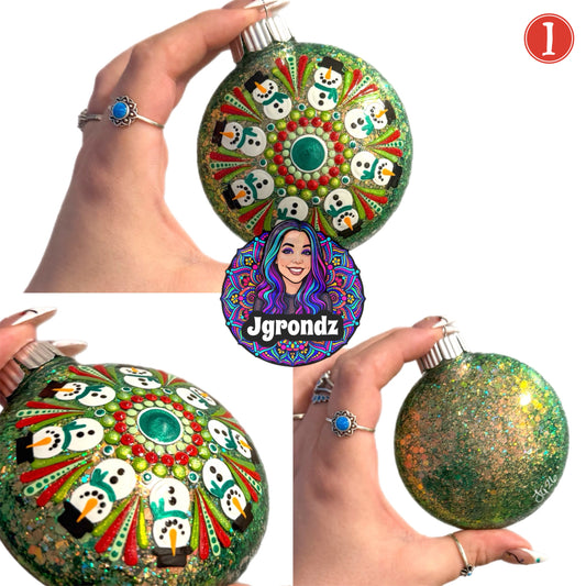3” Snowman Mandala Ornament
