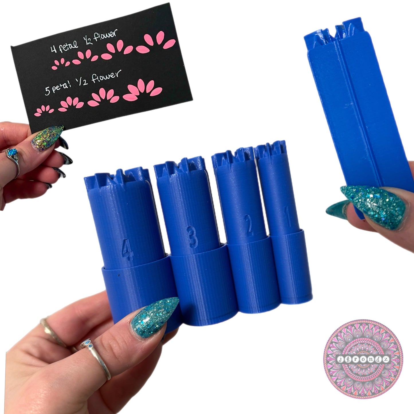4&5 petal HALF Flower Dotting Tools
