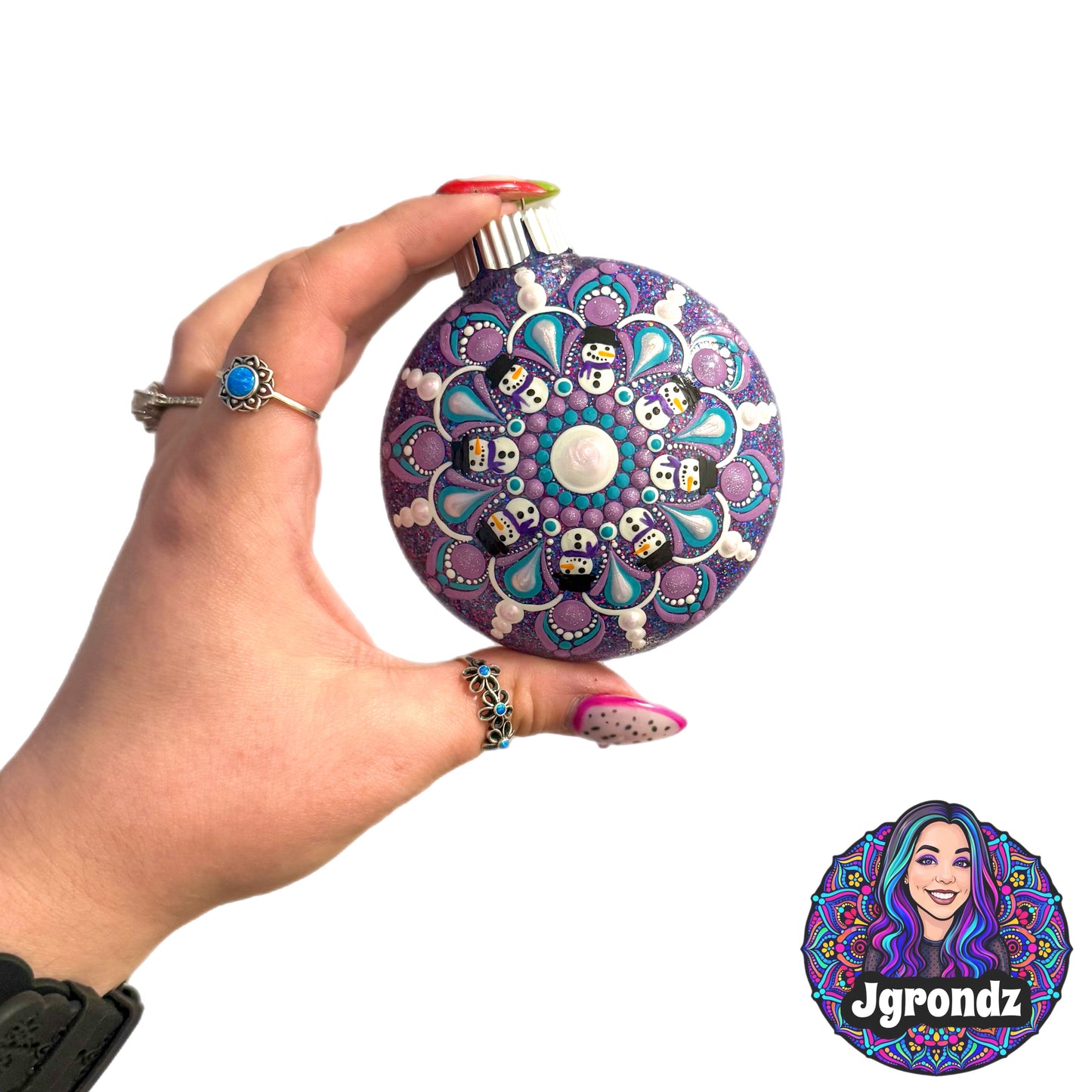 3” Snowman Mandala Ornament