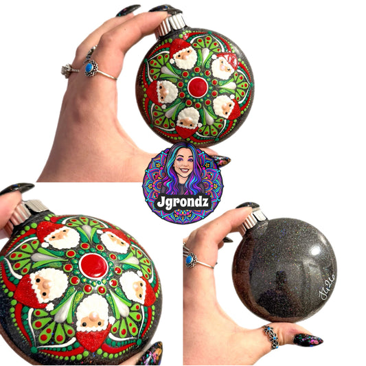 3” Santa Mandala Ornament