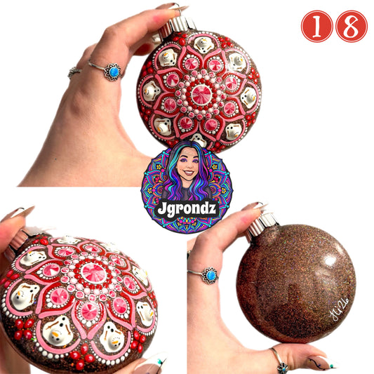 3” Melting Snowman Mandala Ornament