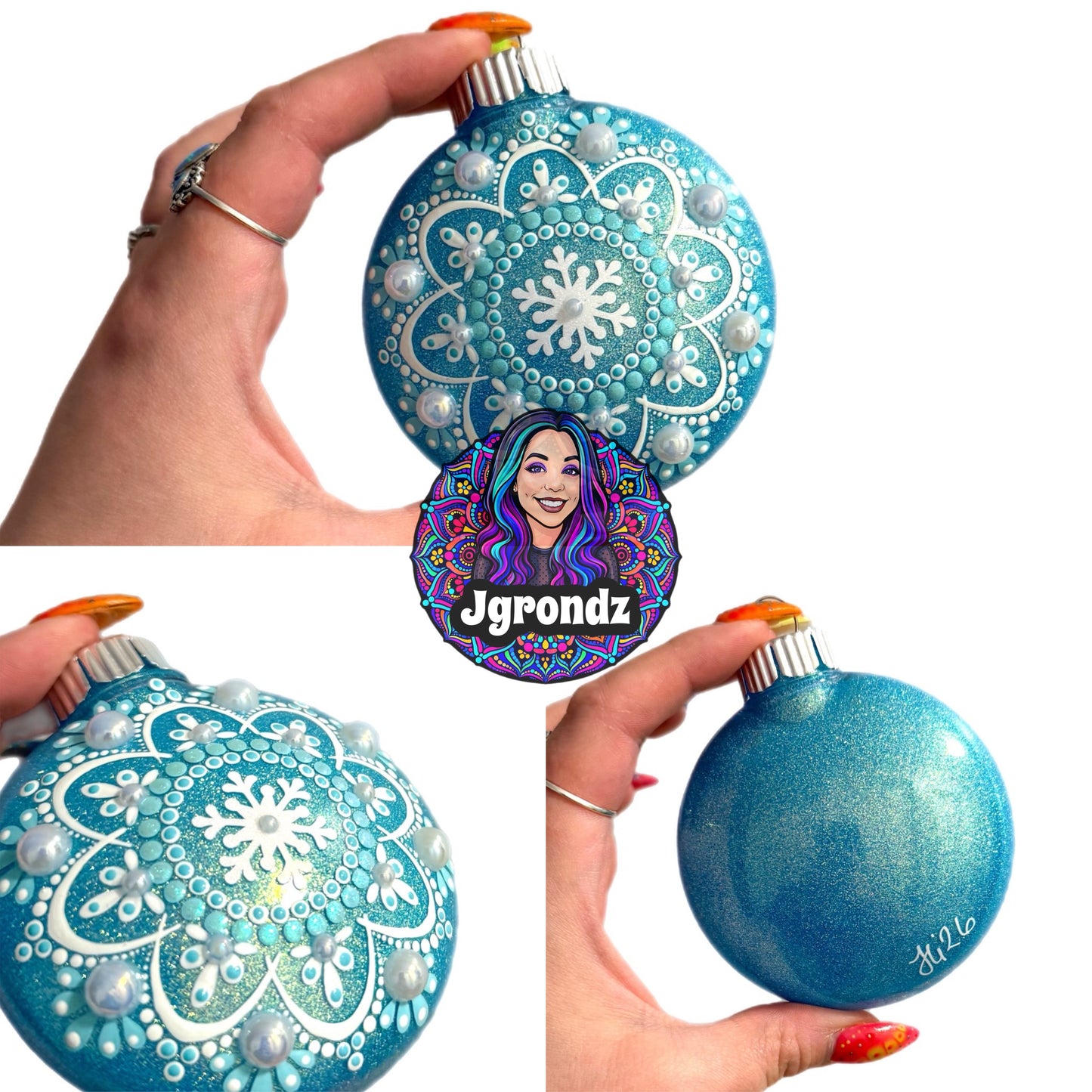 3” Snowflake Mandala Ornament