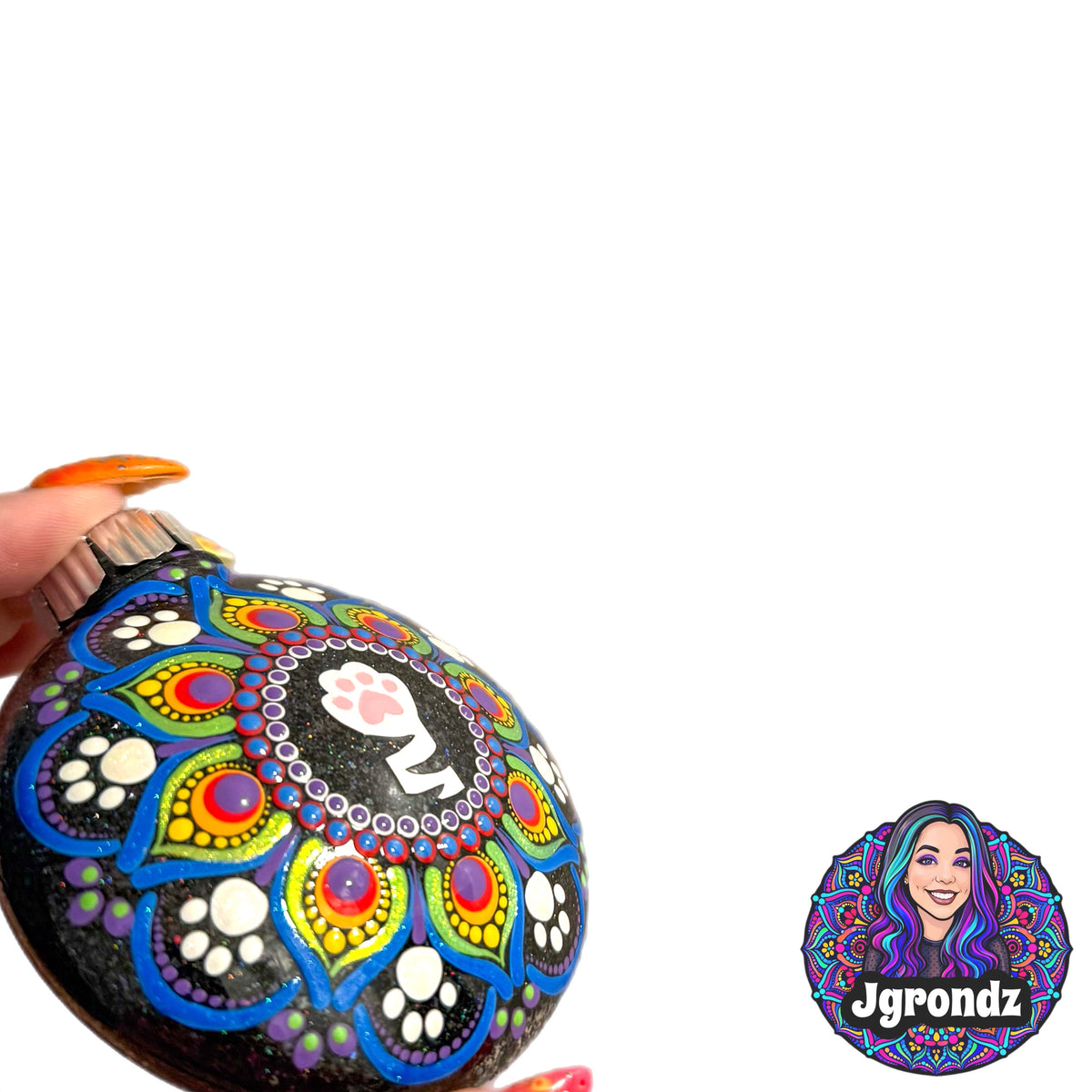 3” Cat Paw Mandala Ornament