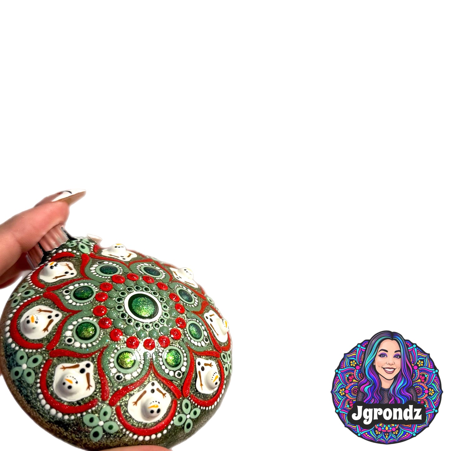 3” Melting Snowman Mandala Ornament