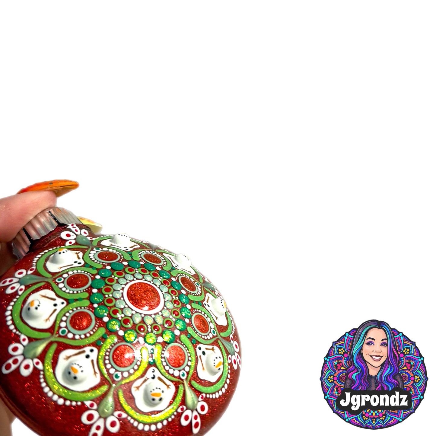 3” Melting Snowman Mandala Ornament