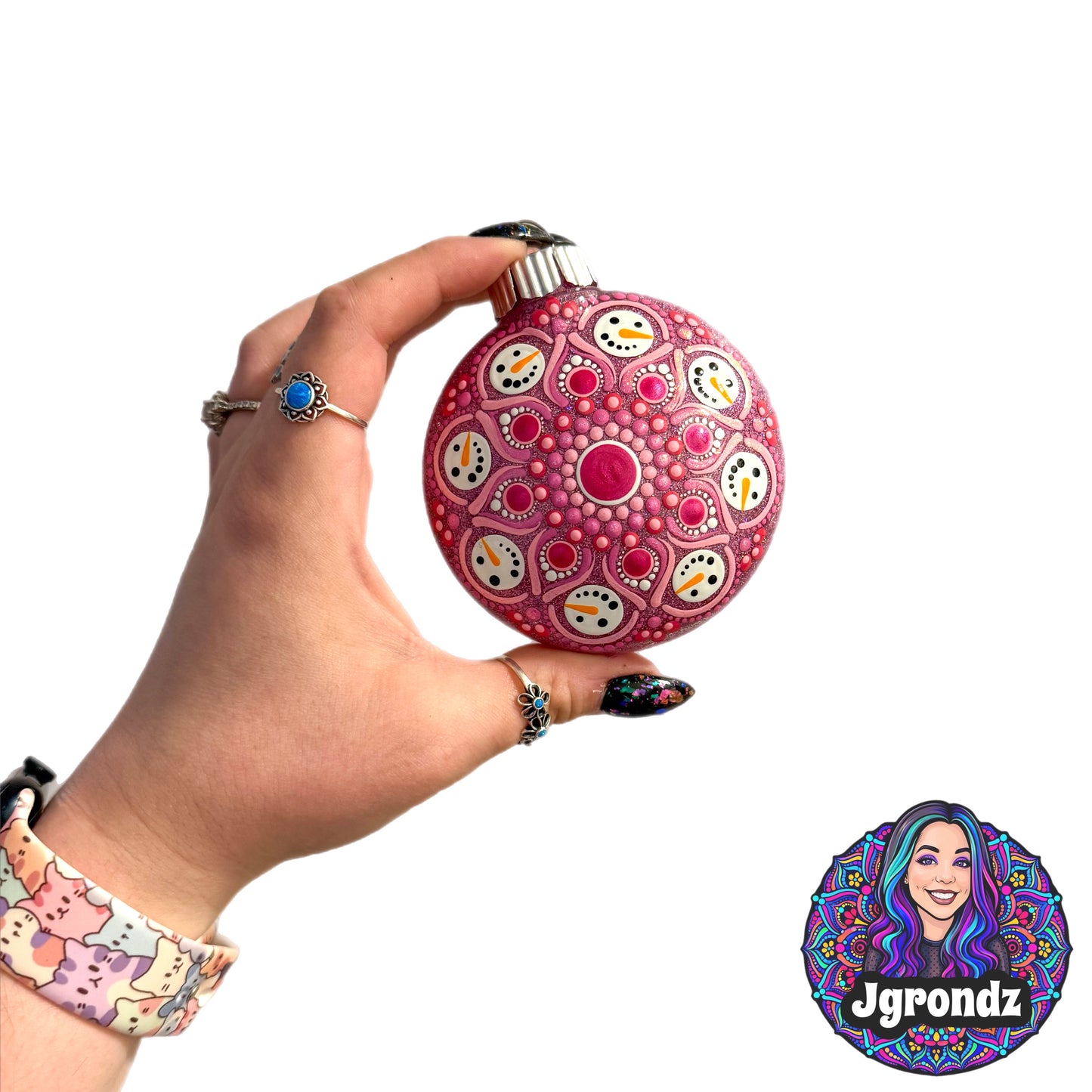 3” Snowman Mandala Ornament