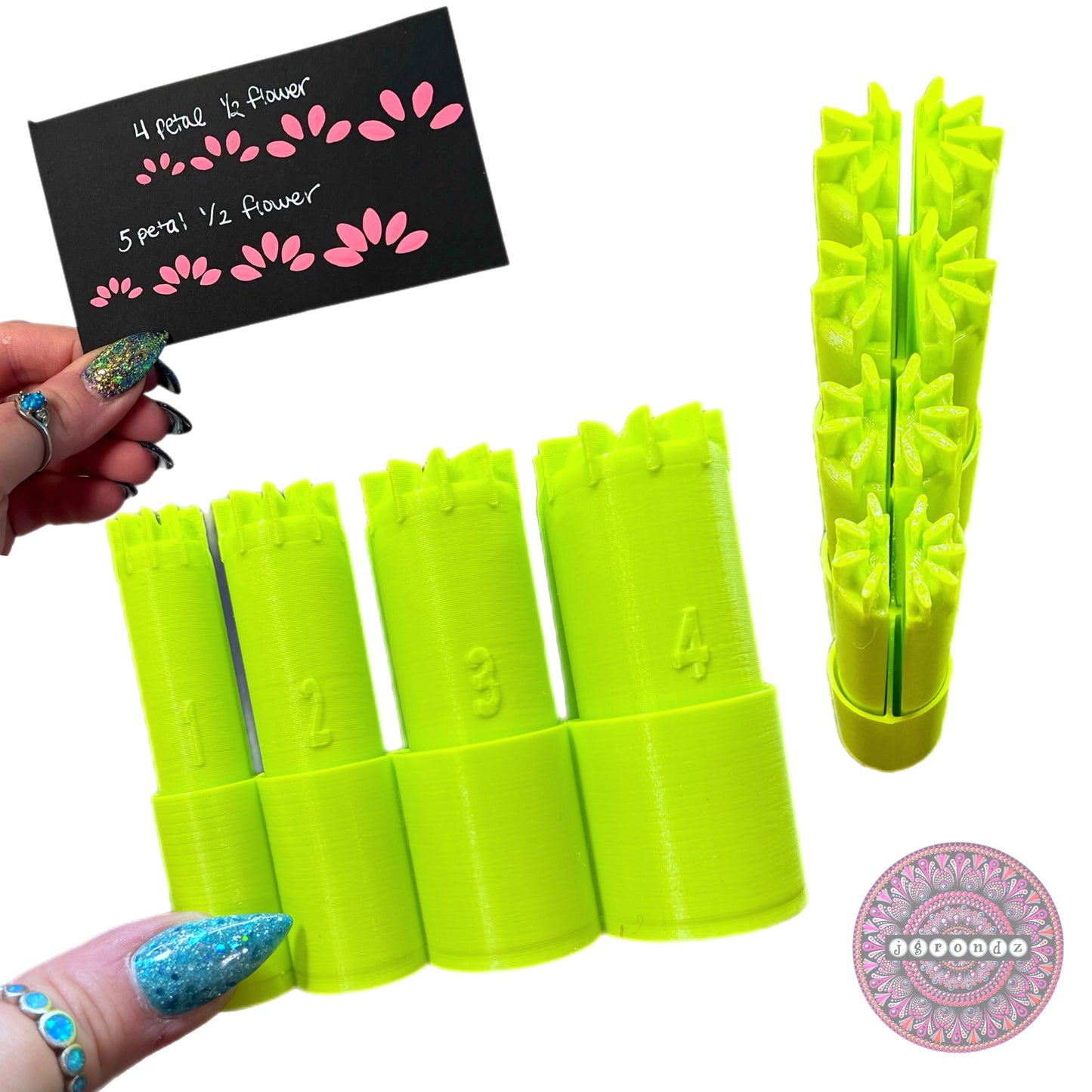4&5 petal HALF Flower Dotting Tools