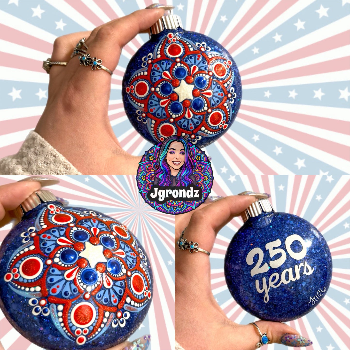 3” 250th Anniversary Mandala Ornament