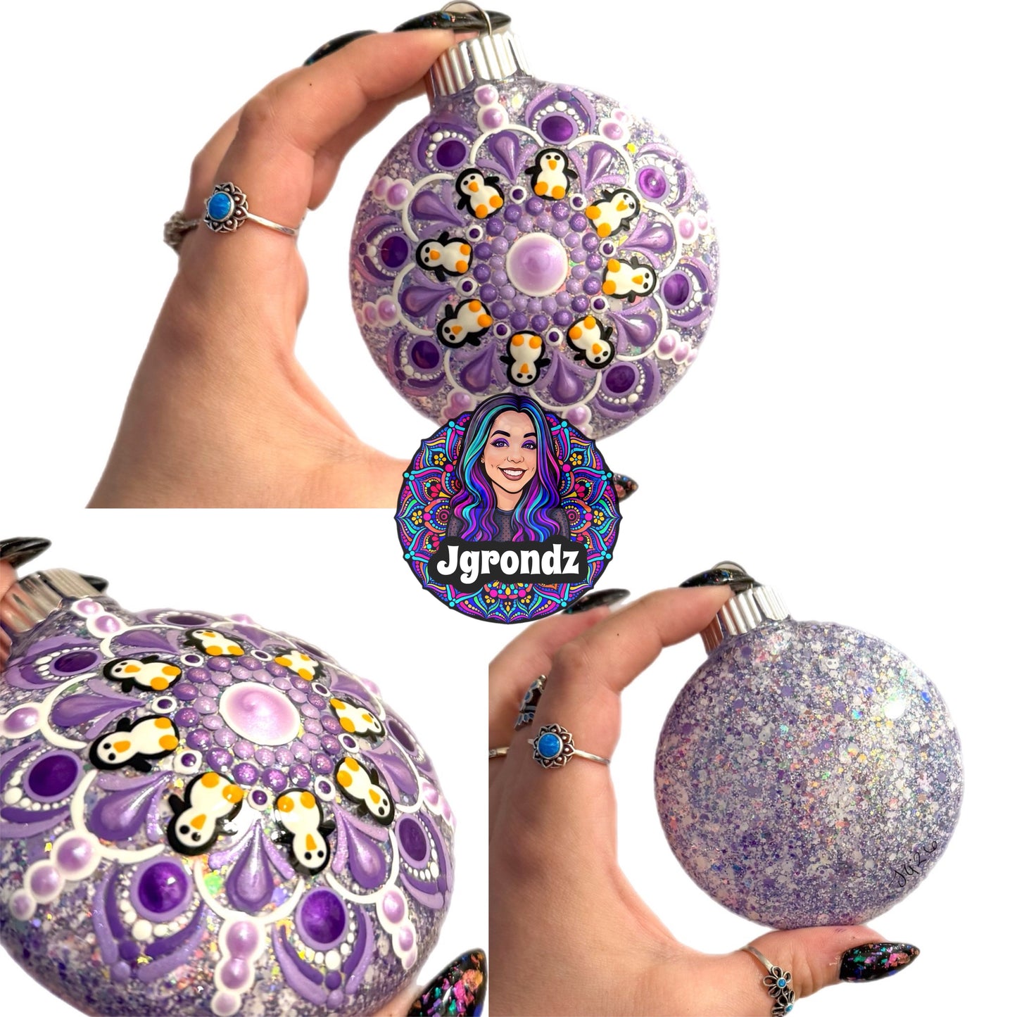 3” Penguin Mandala Ornament