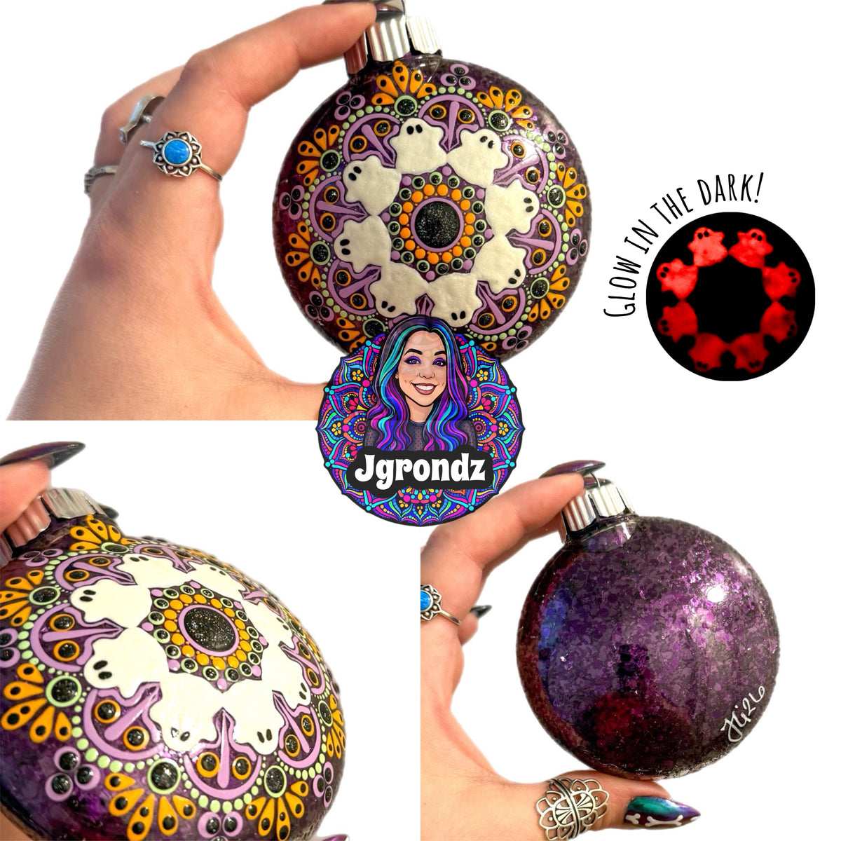 3” Halloween Mandala Ornament