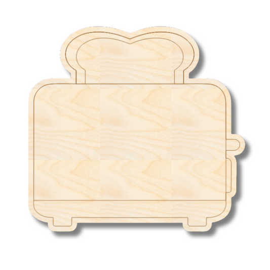 Unfinished Wood Etched Toaster Shape | Paint By Line Crafts | up to 30" DIY