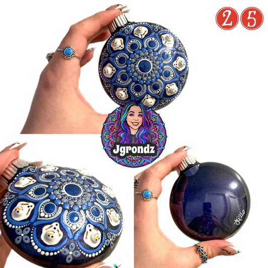 3” Melting Snowman Mandala Ornament
