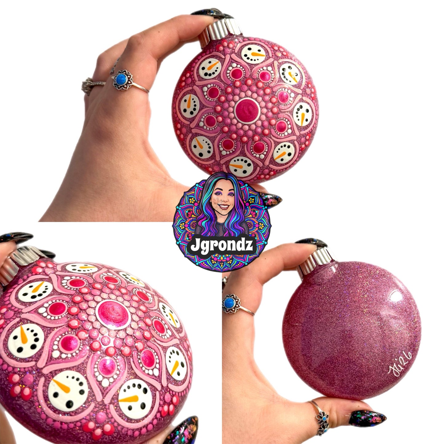 3” Snowman Mandala Ornament