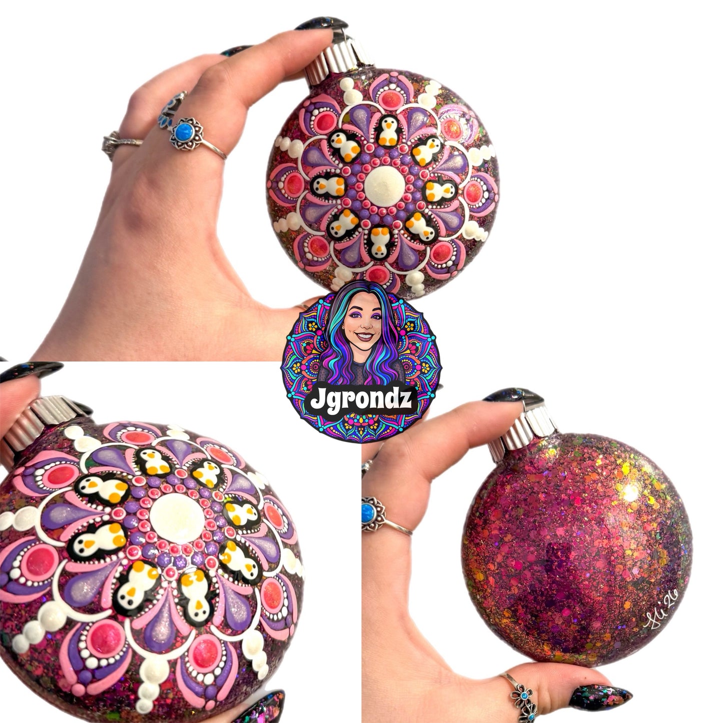 3” Penguin Mandala Ornament