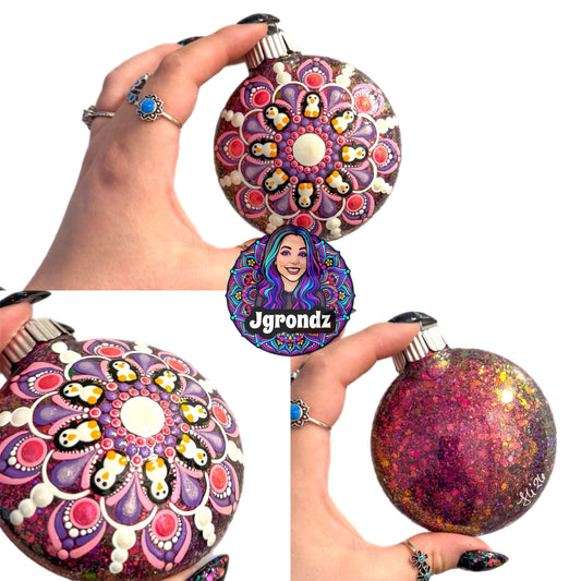 3” Penguin Mandala Ornament