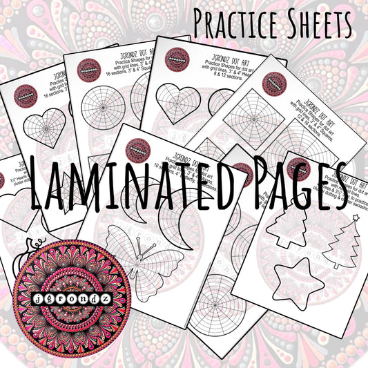 Laminated Mandala Practice Sheets