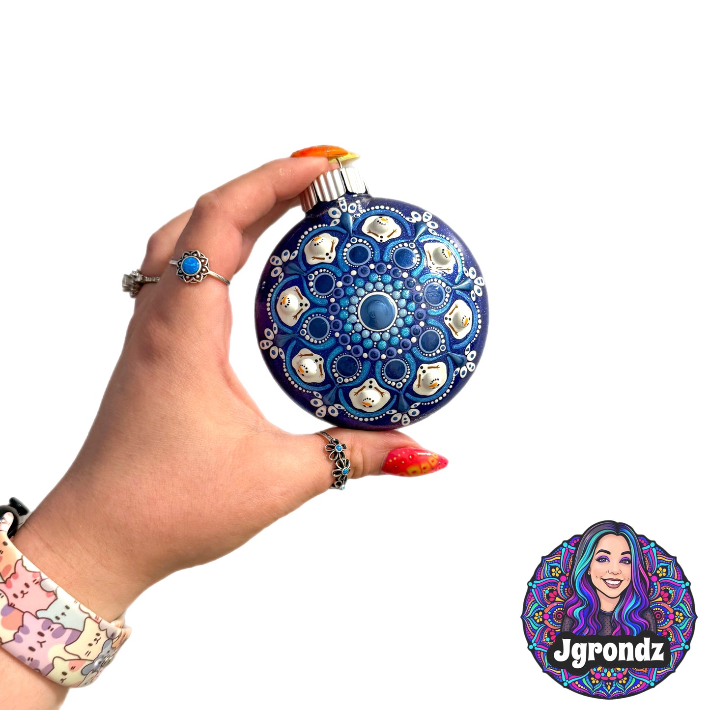 3” Melting Snowman Mandala Ornament