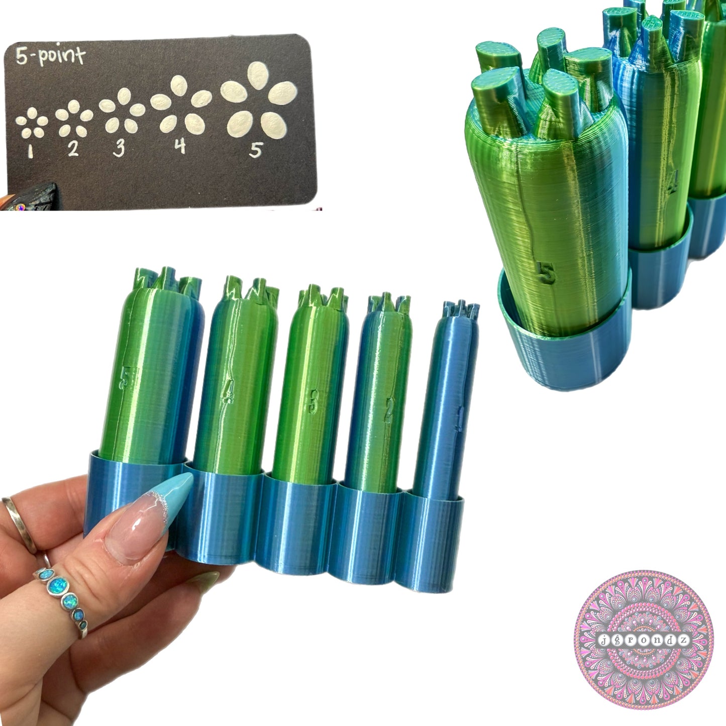 5-Point Flower Dotting Tools