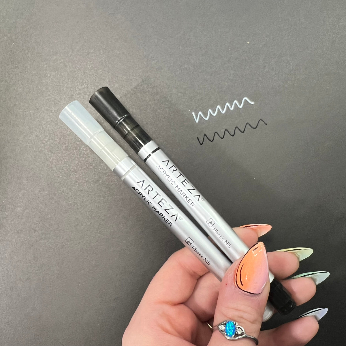 Arteza Plastic Nib Acrylic Paint Signing/Lining Markers