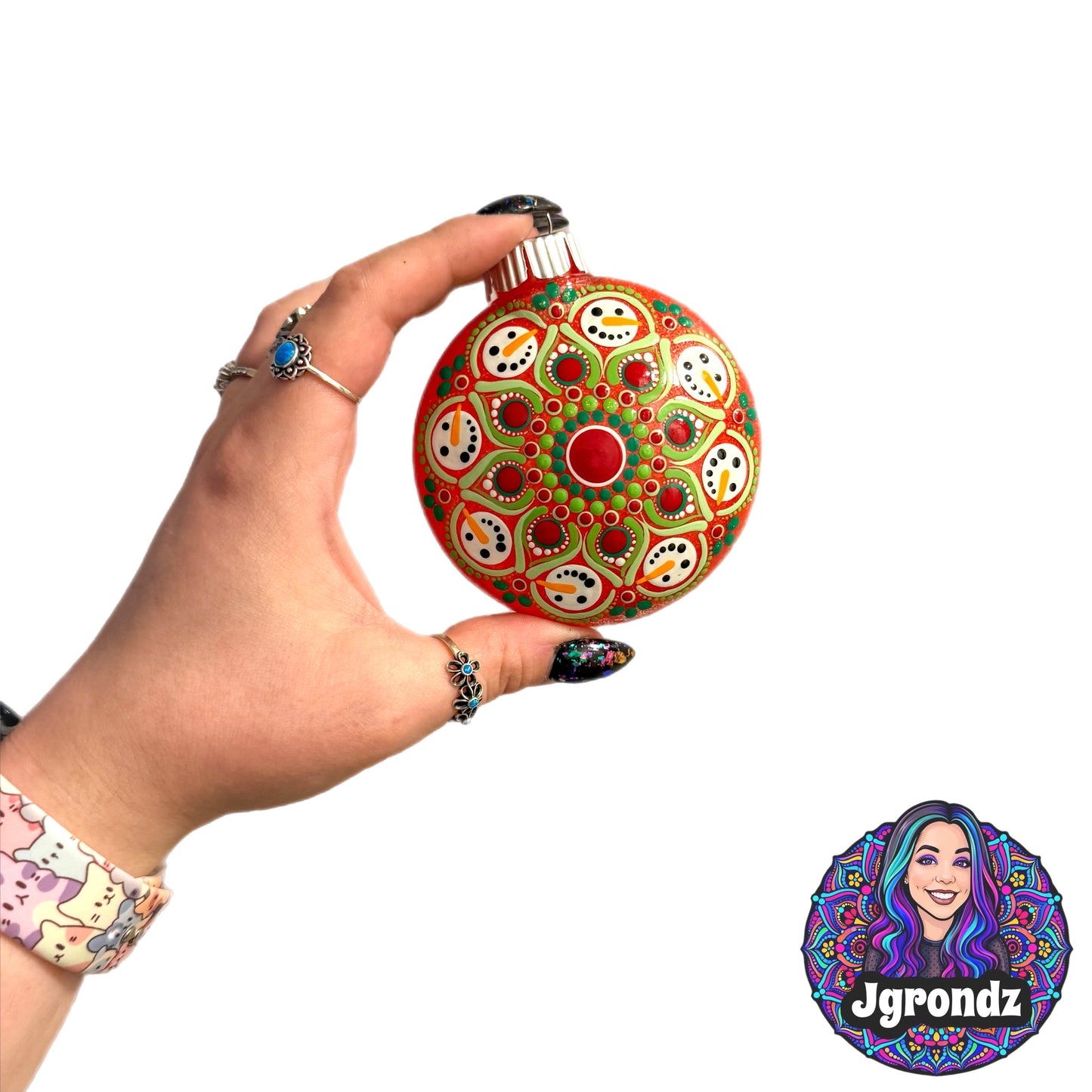 3” Snowman Mandala Ornament