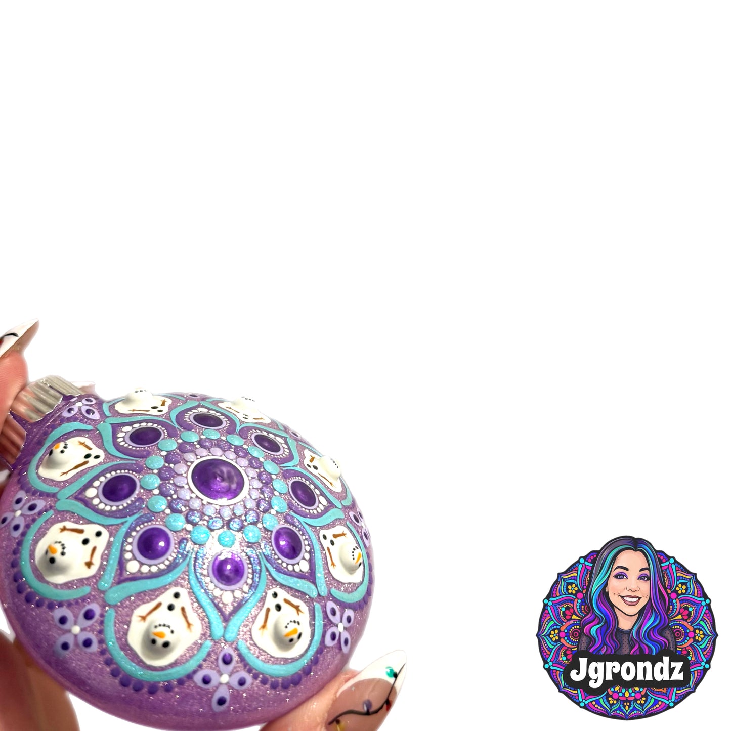 3” Melting Snowman Mandala Ornament