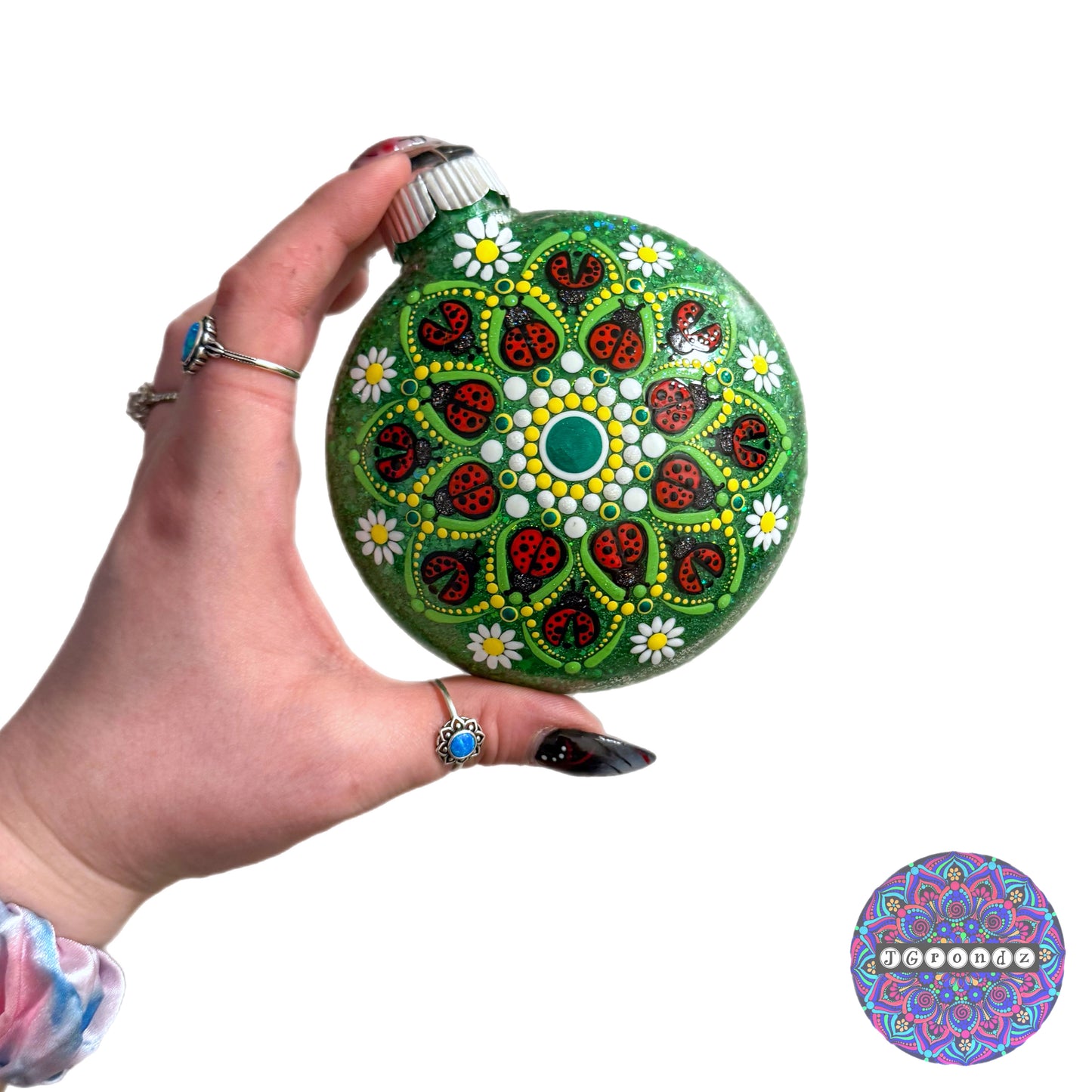 4” Ladybug Mandala Ornament