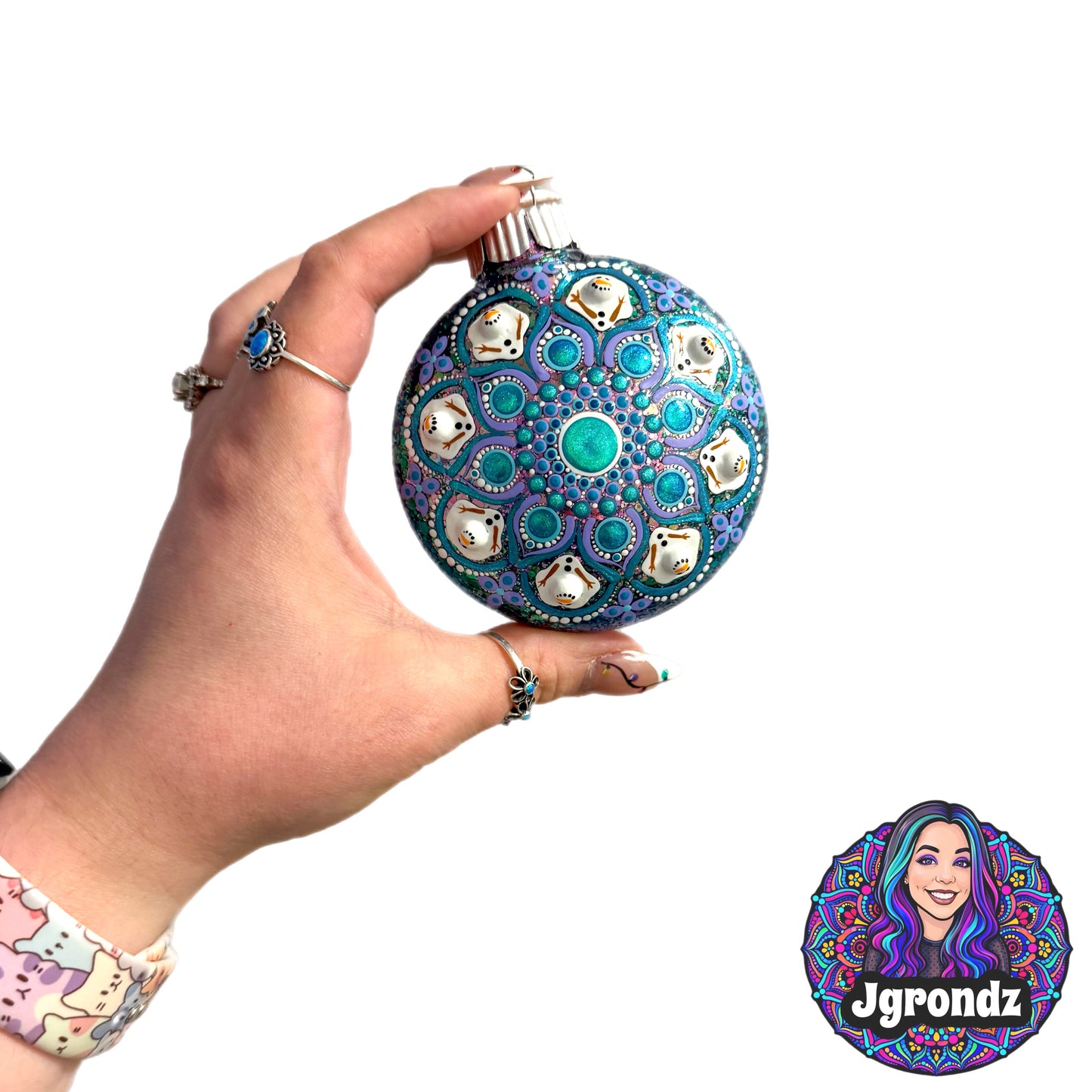 3” Melting Snowman Mandala Ornament
