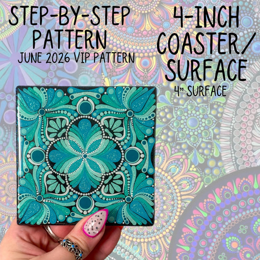 4" Square Mandala Pattern