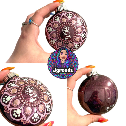 3” Cat Paw Mandala Ornament