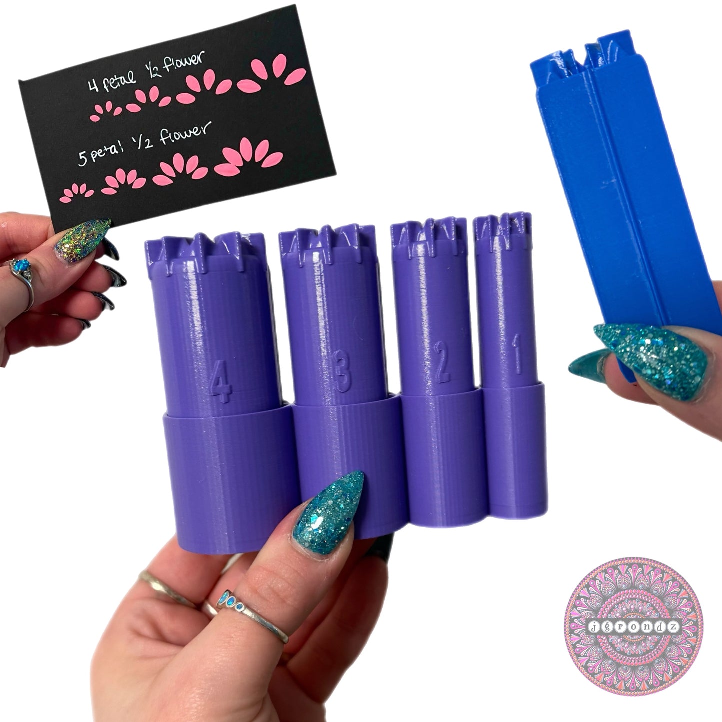 4&5 petal HALF Flower Dotting Tools
