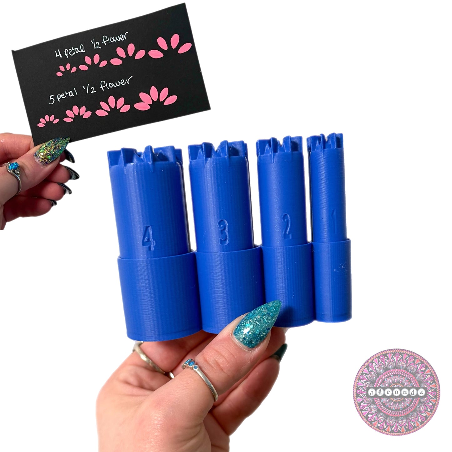 4&5 petal HALF Flower Dotting Tools