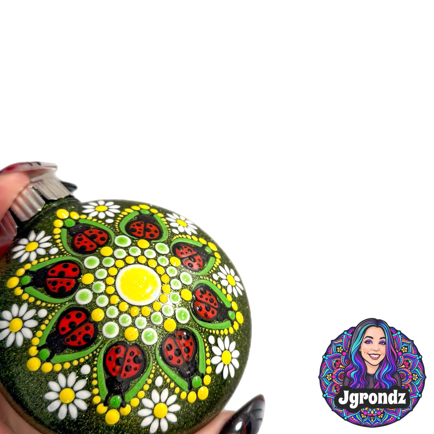 3” Ladybug Mandala Ornament