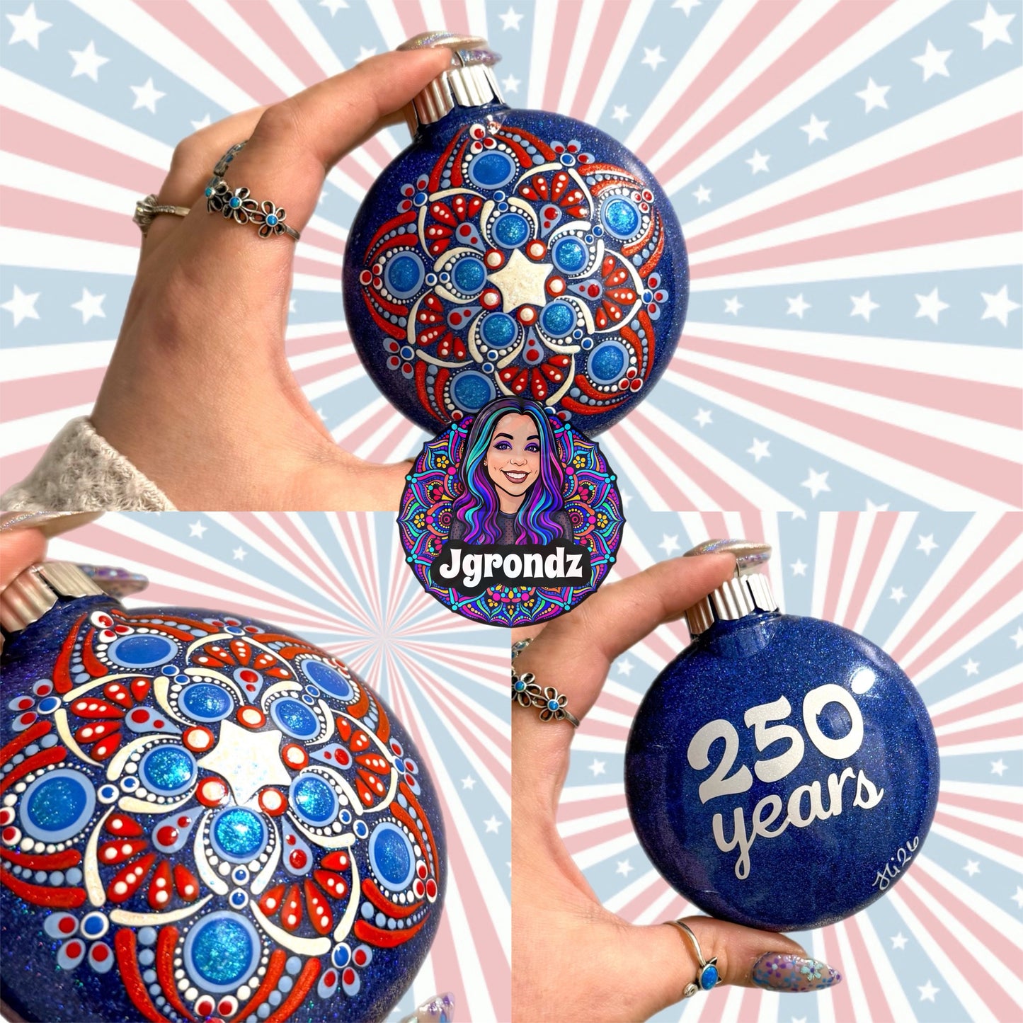 3” 250th Anniversary Mandala Ornament
