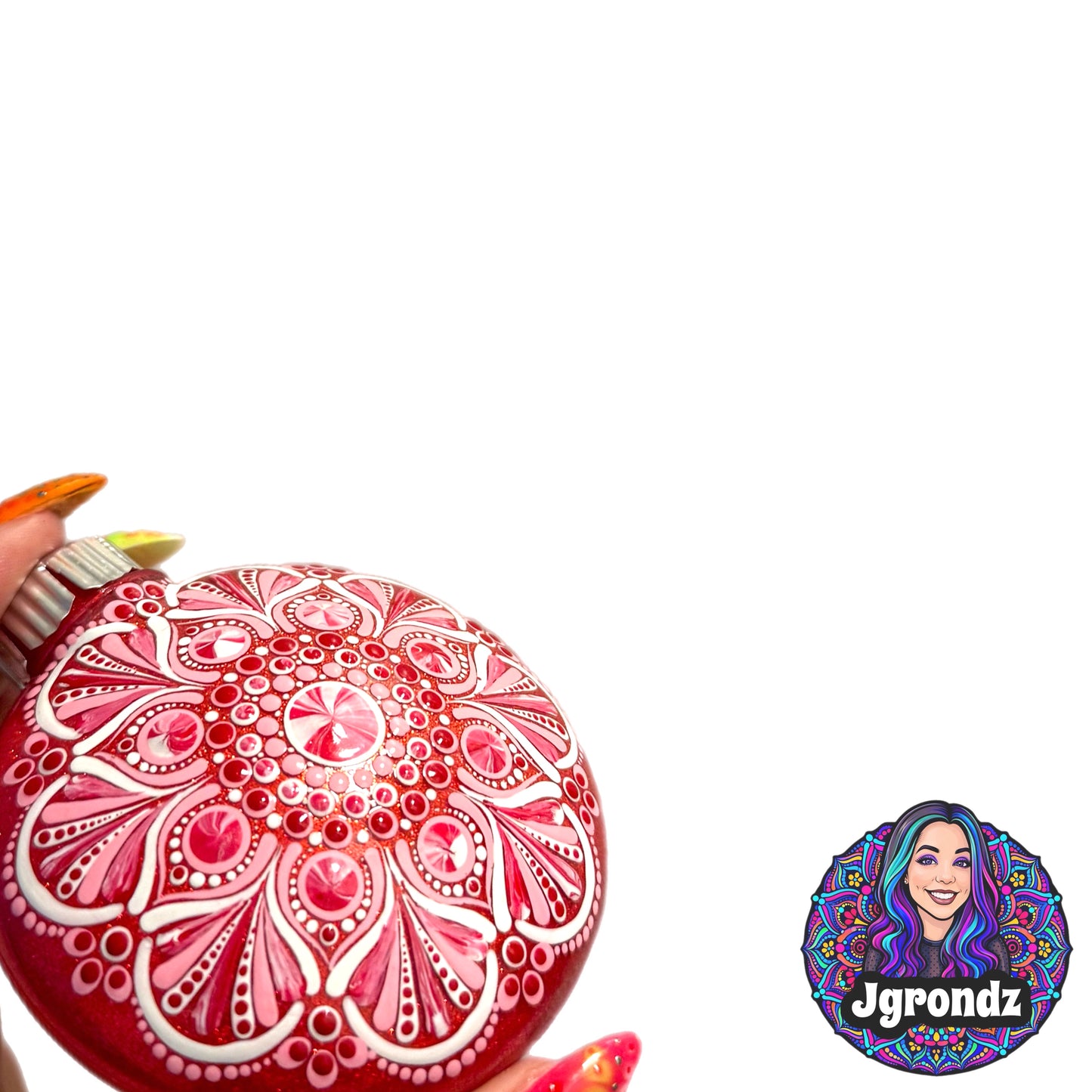 3” Peppermint Mandala Ornament