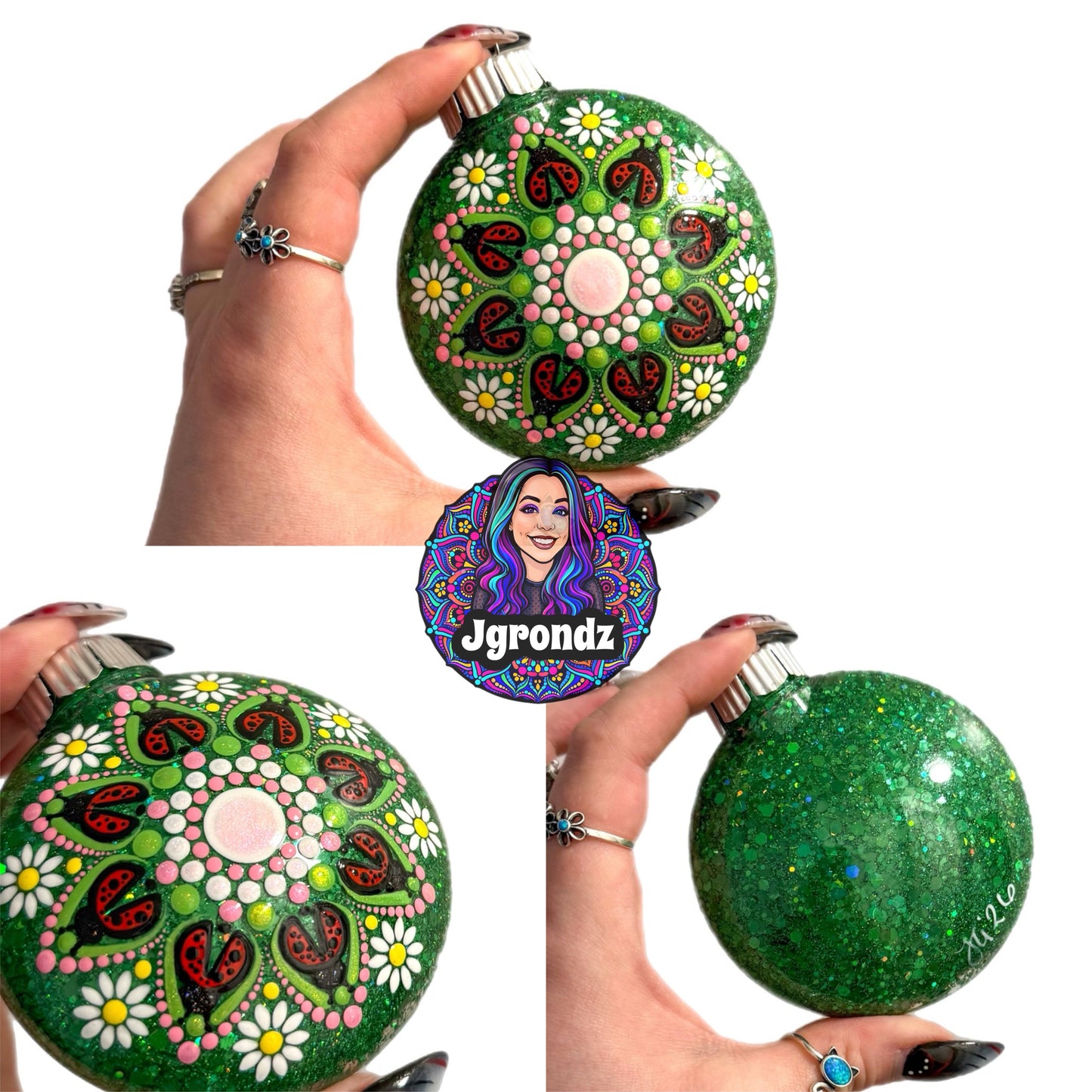 3” Ladybug Mandala Ornament