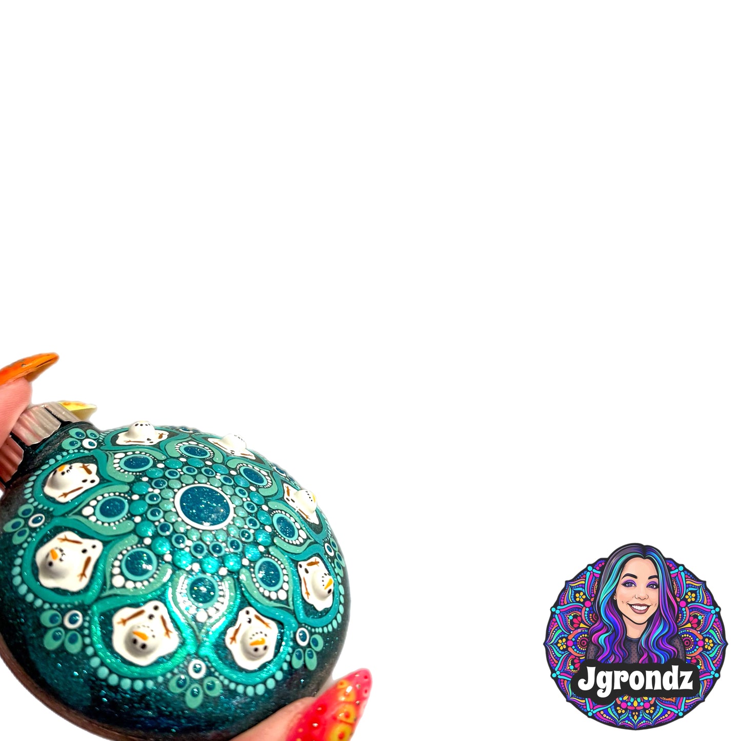 3” Melting Snowman Mandala Ornament