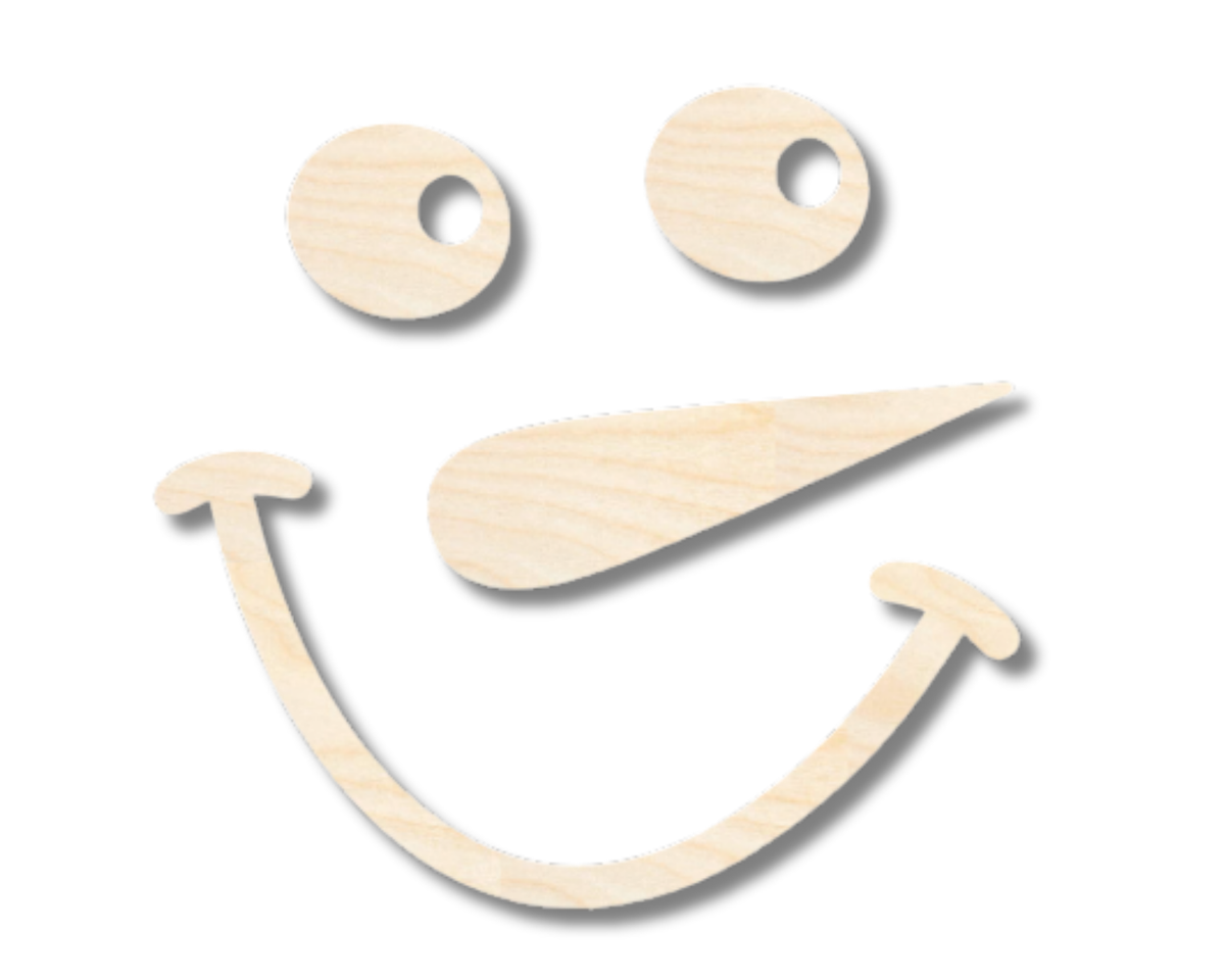 Unfinished Wood Snowman Face Set - 4 Piece Craft Set - 4"-12"
