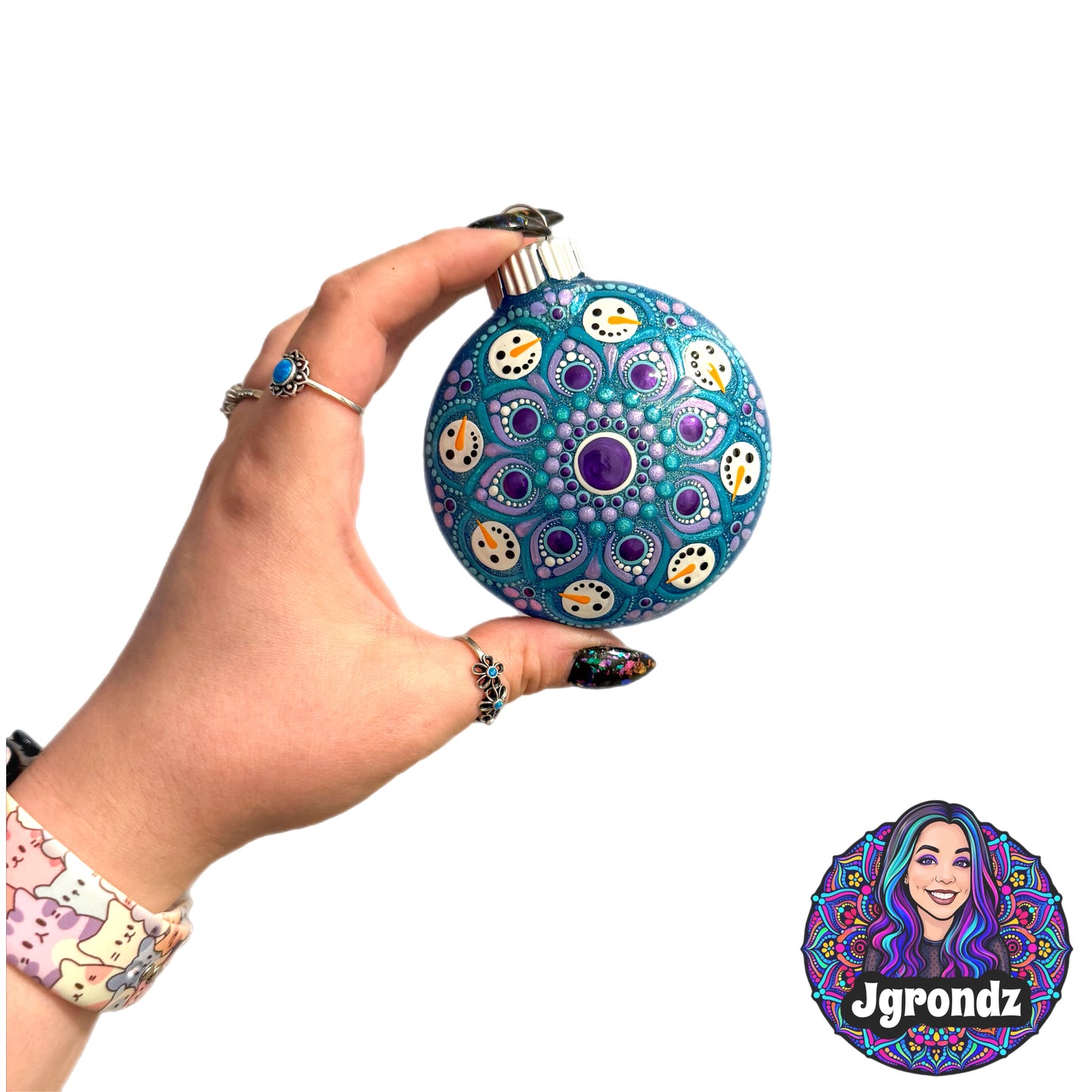 3” Snowman Mandala Ornament
