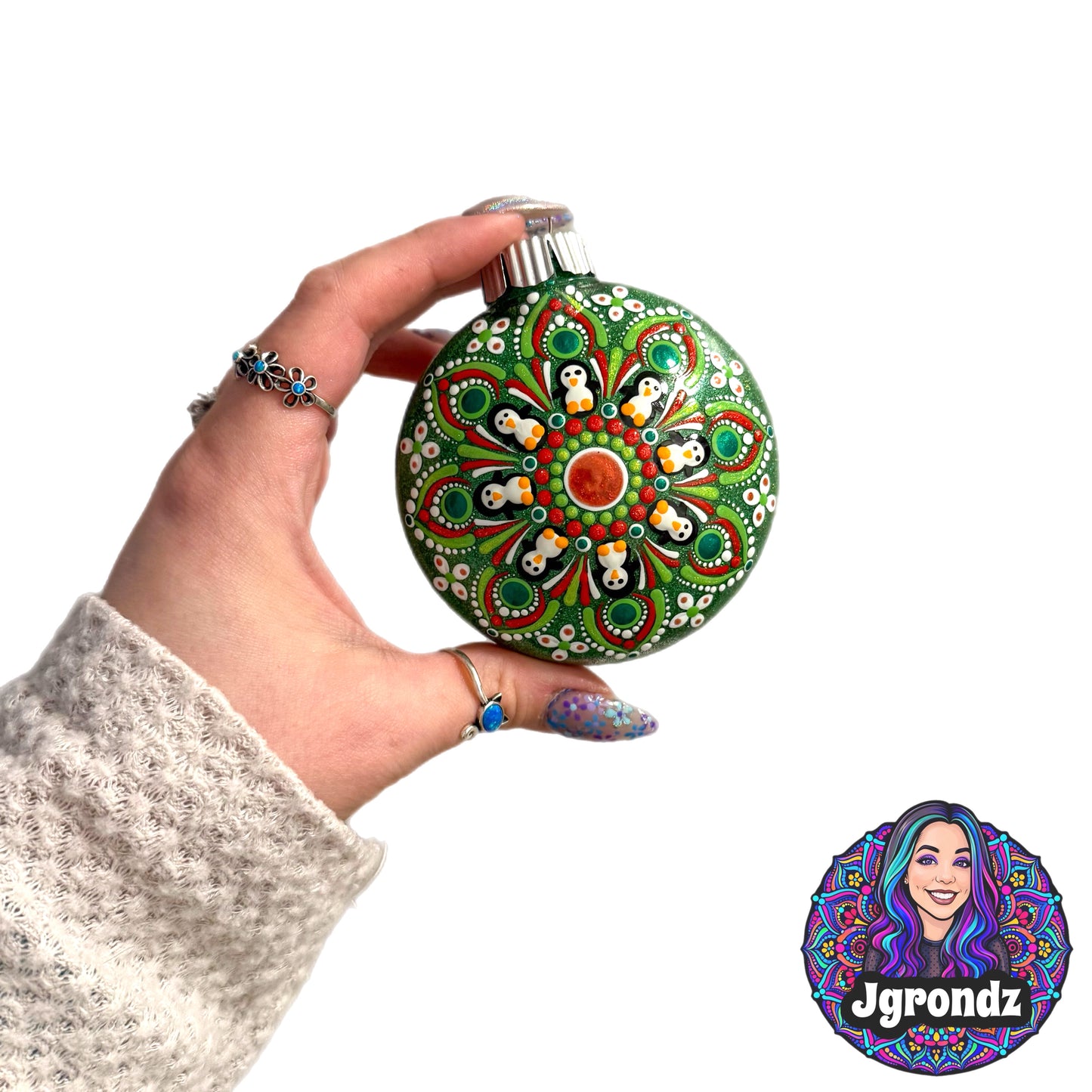 3” Penguin Mandala Ornament