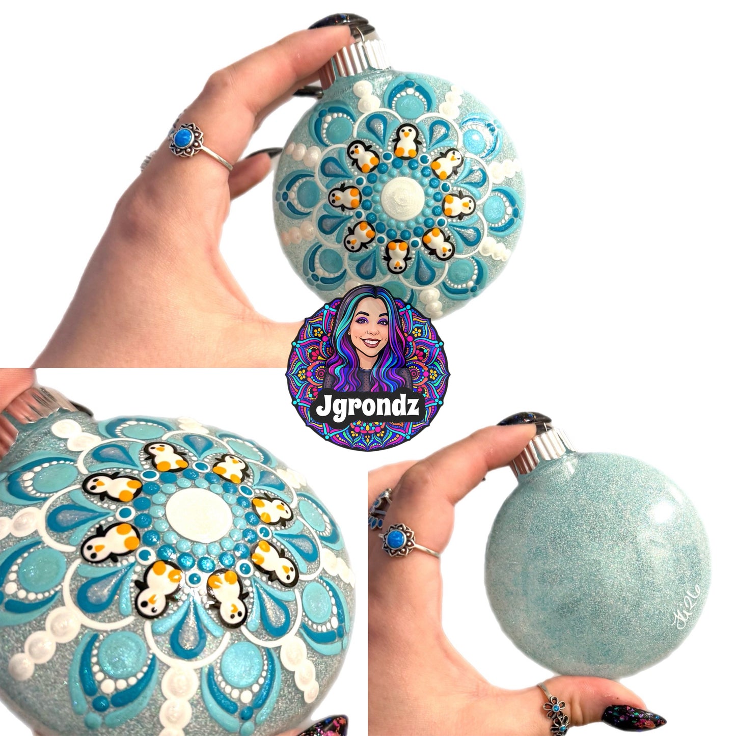3” Penguin Mandala Ornament